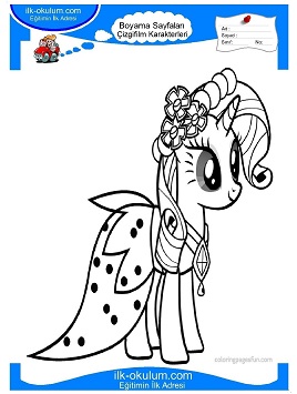 Çocuklar İçin My Little Poni Boyama Sayfaları 
